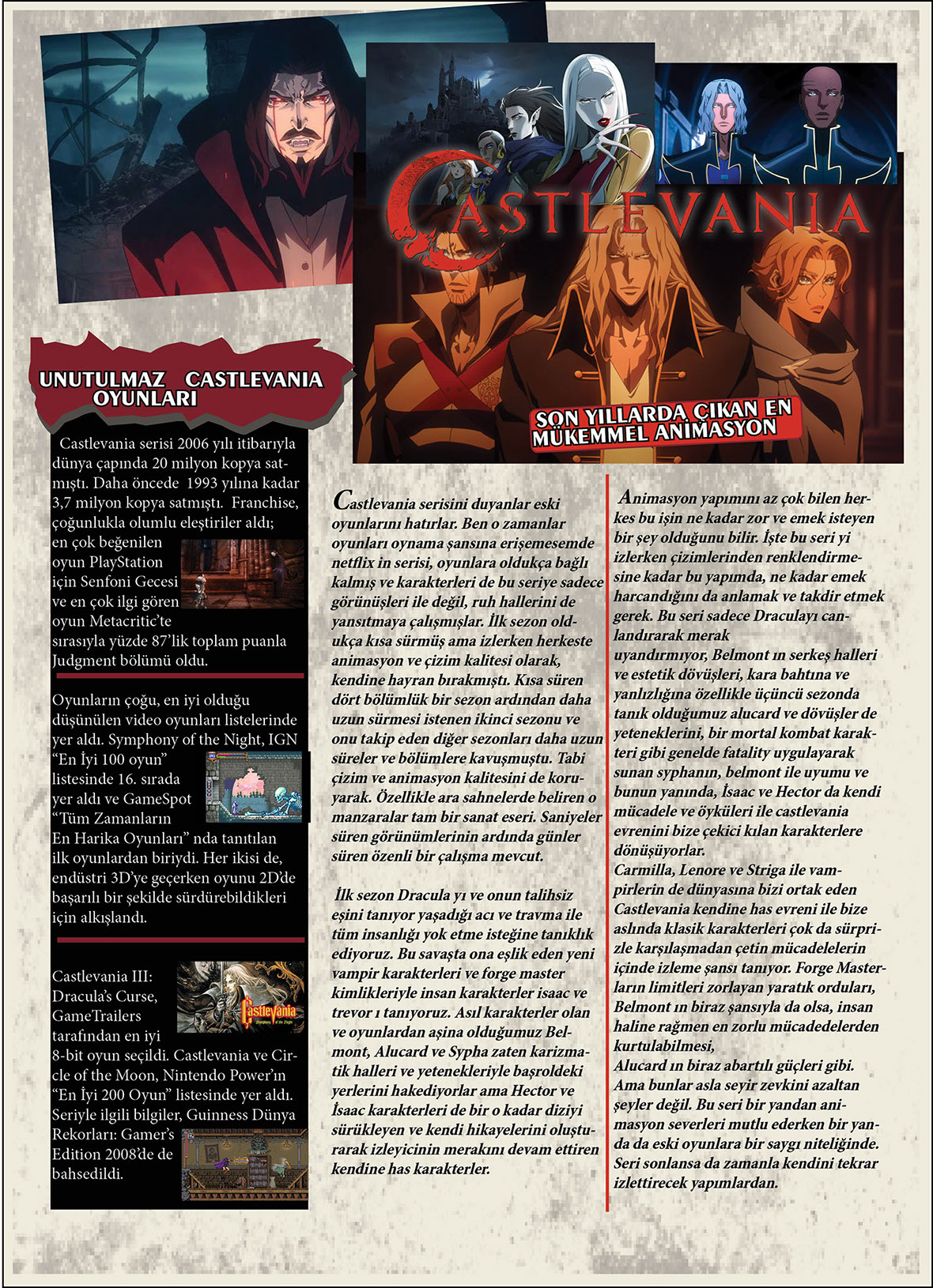 castlevania analiz